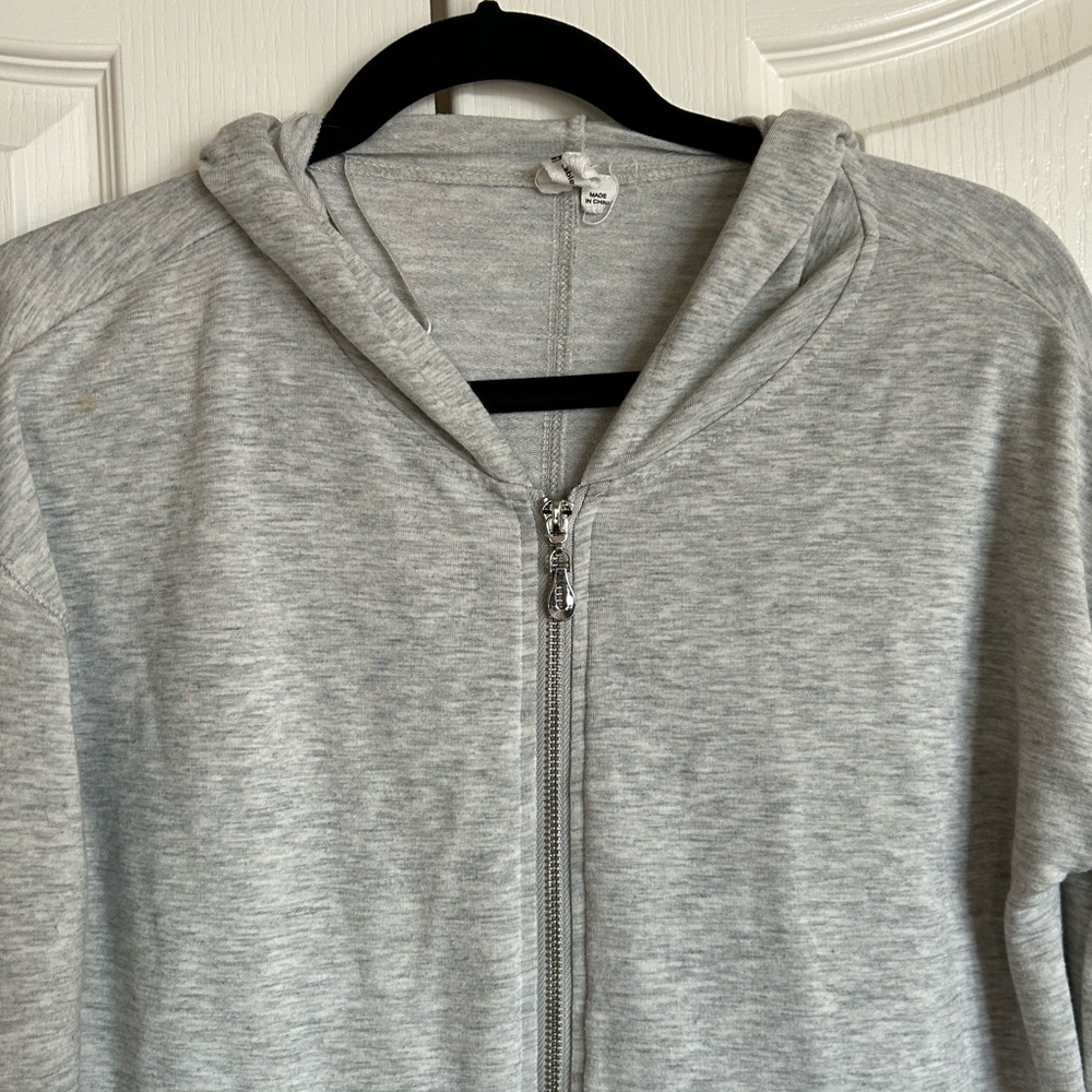 Cable & Gauge gray viscose blend kangaroo pocket hoodie size medium - Picture 8 of 12